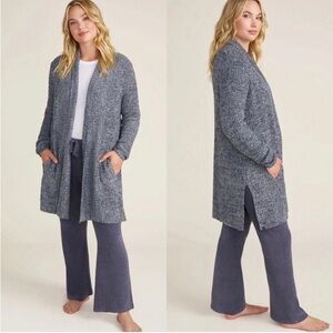 Barefoot Dreams CozyChic Lite Montecito Heathered Gray Cardigan